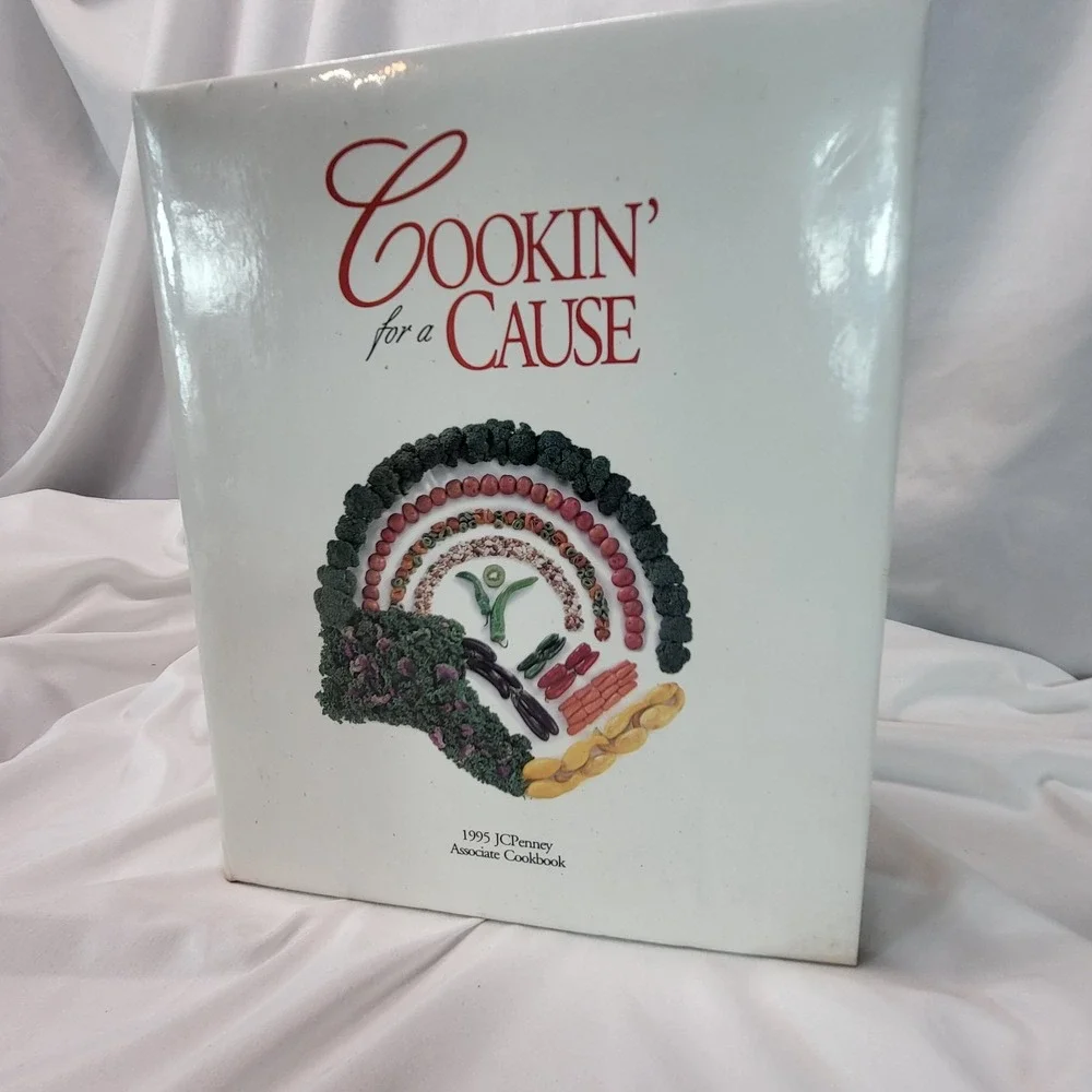 Cookin' For A Cause VTG 1995 JCPenney Associate Cookbook Binder Tabbed